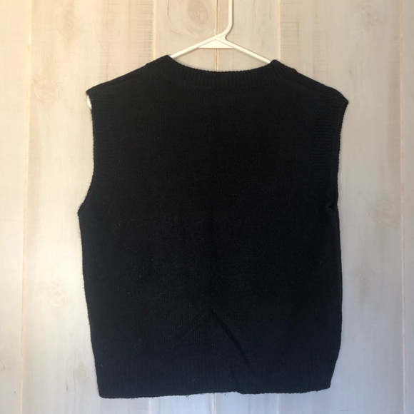 Black V-Neck Sweater Vest - Picture 5 of 5